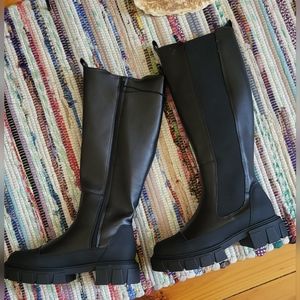 Black Knee High Boots